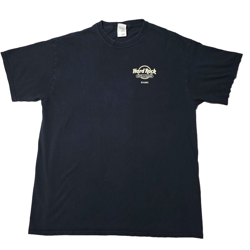 Hard Rock Hotel & Casino Biloxi T-Shirt XL Black Fruit of the Loom Heavy Cotton